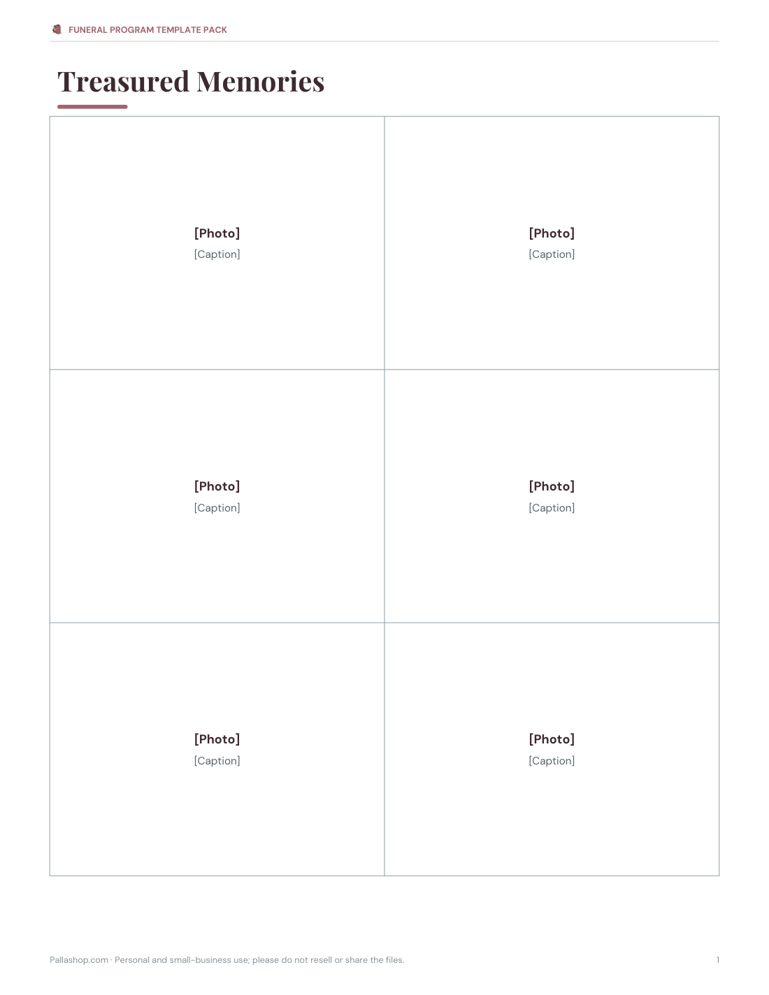 Preview of the first page of Photo insert (DOCX/PDF)